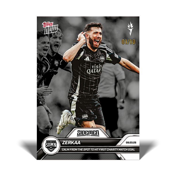 Zerkaa - 2025 Sidemen Charity Match Topps NOW Card 1 - LOOK FOR AUTO - PR: 398 - Image 5