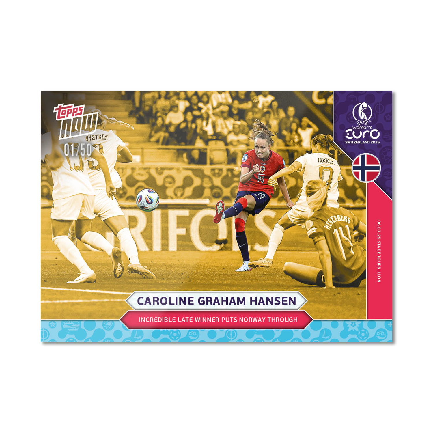 Caroline Graham Hansen - UEFA Women’s EURO 2025™ Topps NOW - Card 7 - PR: 234 - Image 6