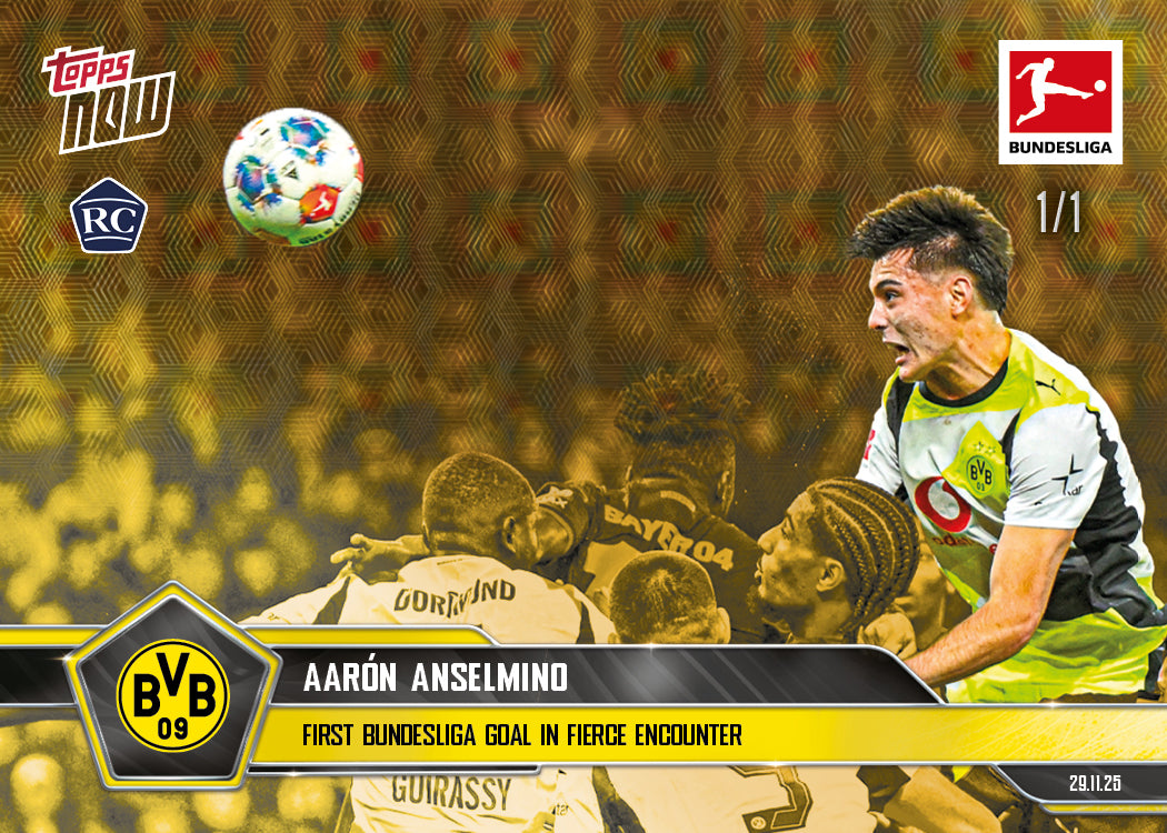 Aarón Anselmino - 2025-26 Bundesliga Topps NOW - Card 68 - PR: 684 - Image 2
