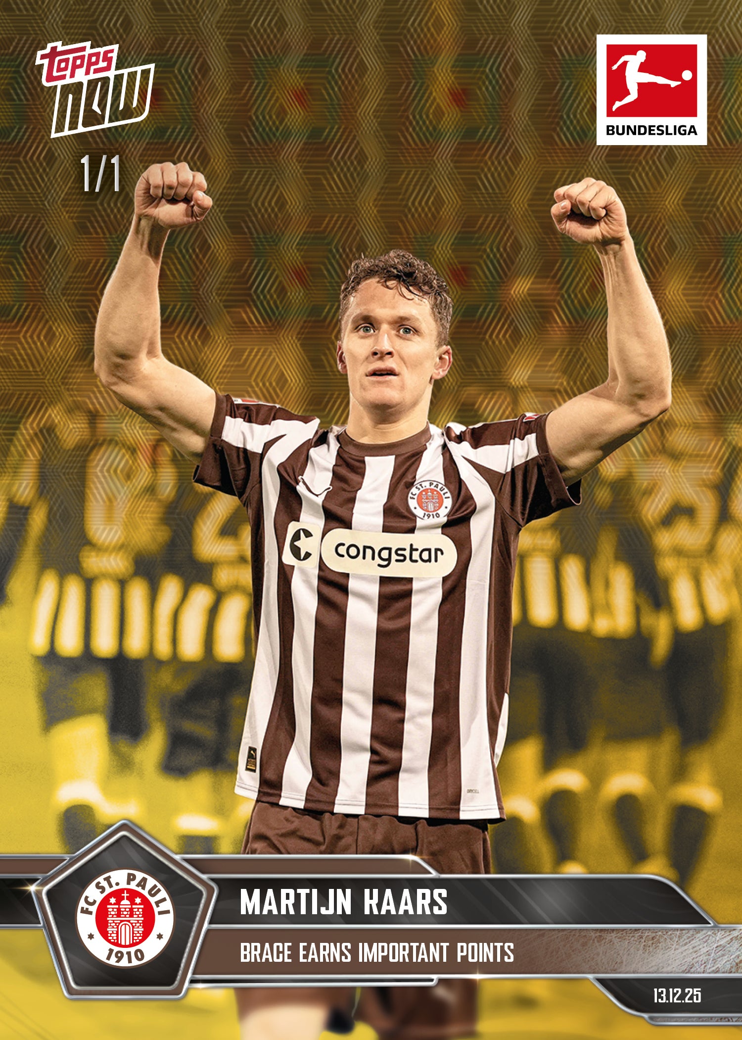 Martijn Kaars - 2025-26 Bundesliga Topps NOW - Card 79 - PR: 360 - Image 2