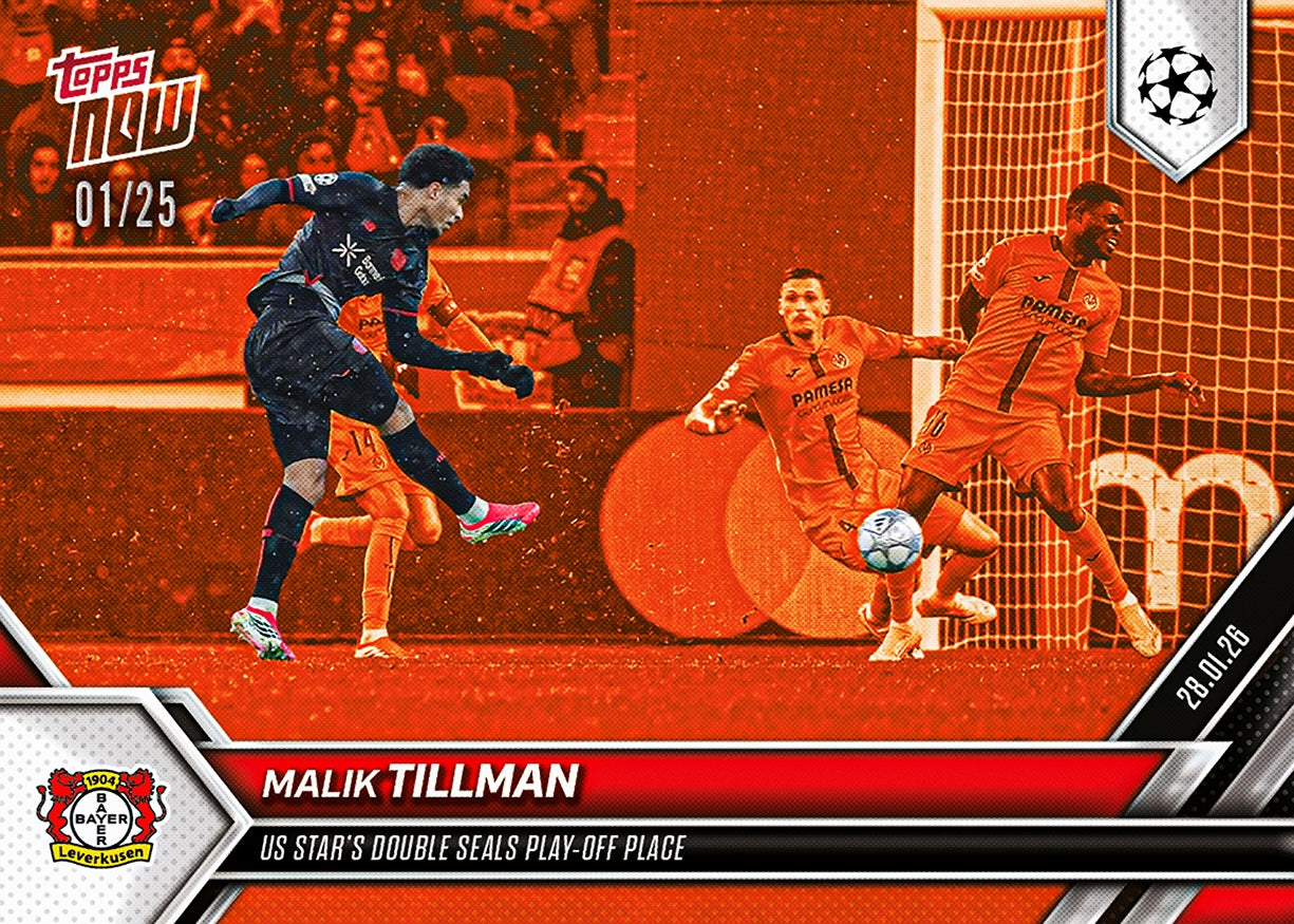 Malik Tillman - 2025-26 UCL Topps NOW - Card 85 - PR: 119 - Image 5