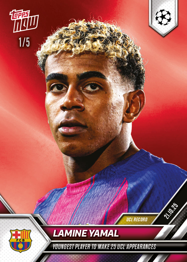 Lamine Yamal - 2025-26 UCL Topps NOW - Card 33 - PR: 5105 - Image 3