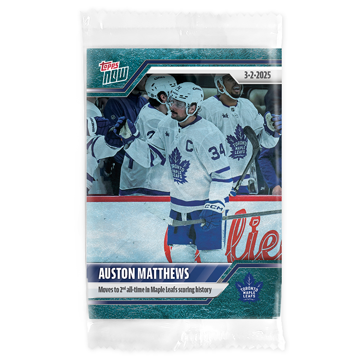 Auston Matthews - 2024-25 NHL Topps NOW - Sticker # 124 Pack - PR: 200 - Image 3