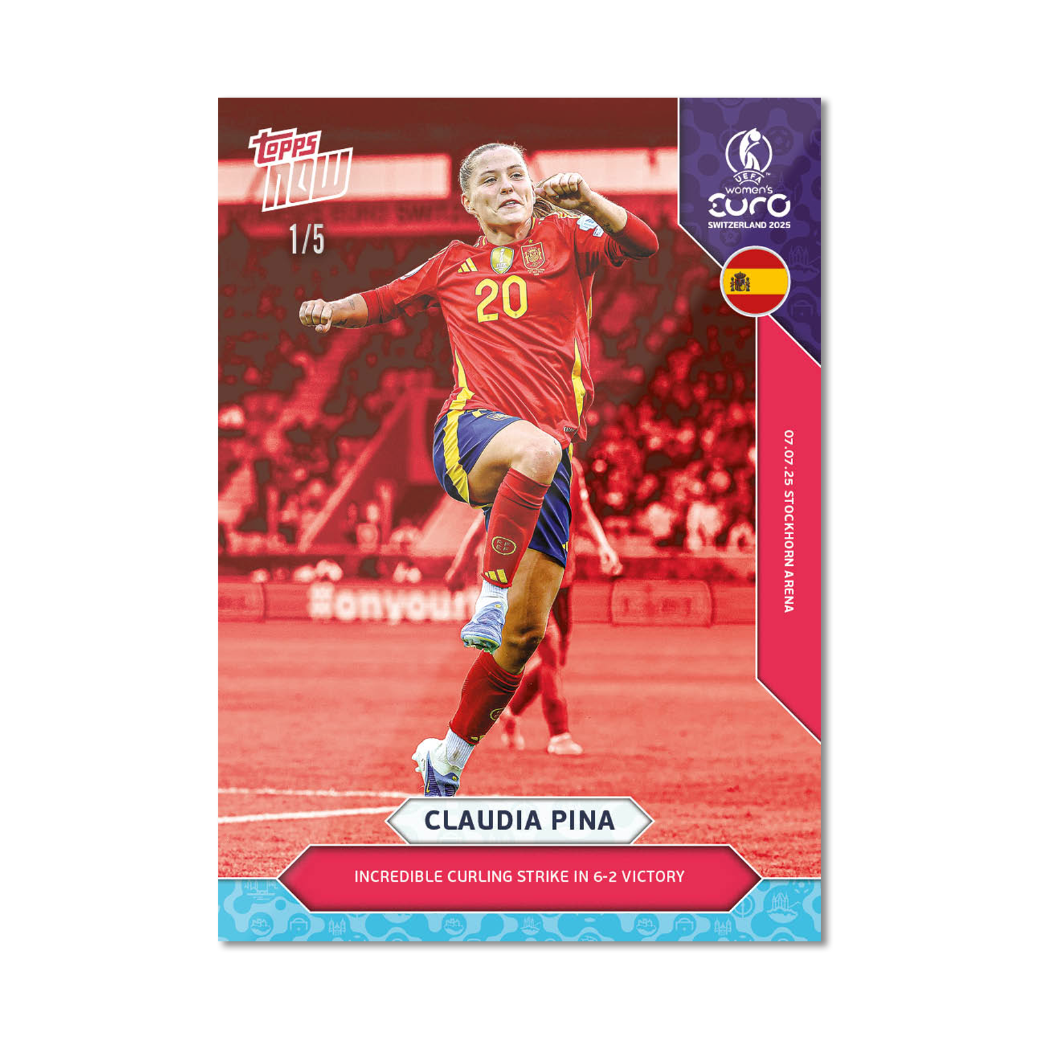 Cláudia Pina - UEFA Women’s EURO 2025™ Topps NOW - Card 10 - PR: 231 - Image 3