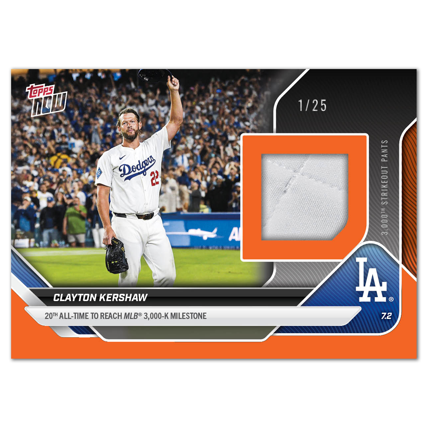 Clayton Kershaw - 2025 MLB Topps NOW - Card 373 - LOOK FOR RELICS, AUTOS & AUTO-RELIC - PR: 63363 - Image 4
