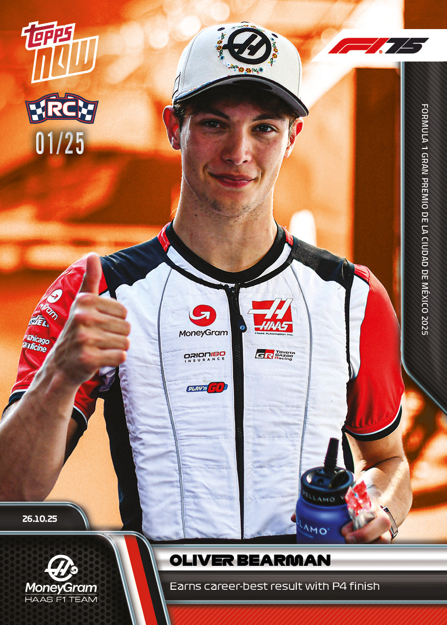 Oliver Bearman - 2025 Formula 1 Topps NOW - Card 73 - PR: 2305 - Image 5