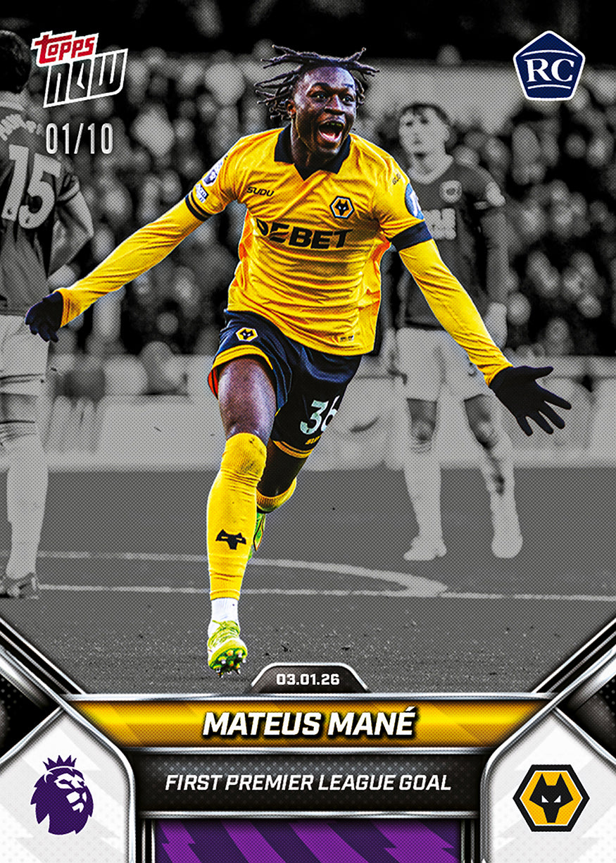 Mateus Mané - 2025-26 Premier League Topps NOW - Card 102 - PR: 2001 - Image 4