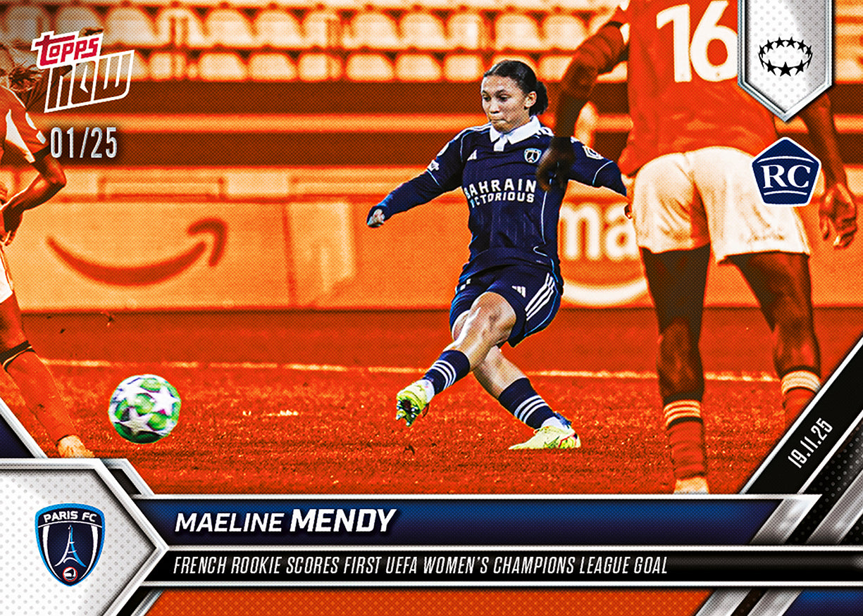 Maeline Mendy - 2025-26 UWCL Topps NOW - Card 12 - PR: 317 - Image 5