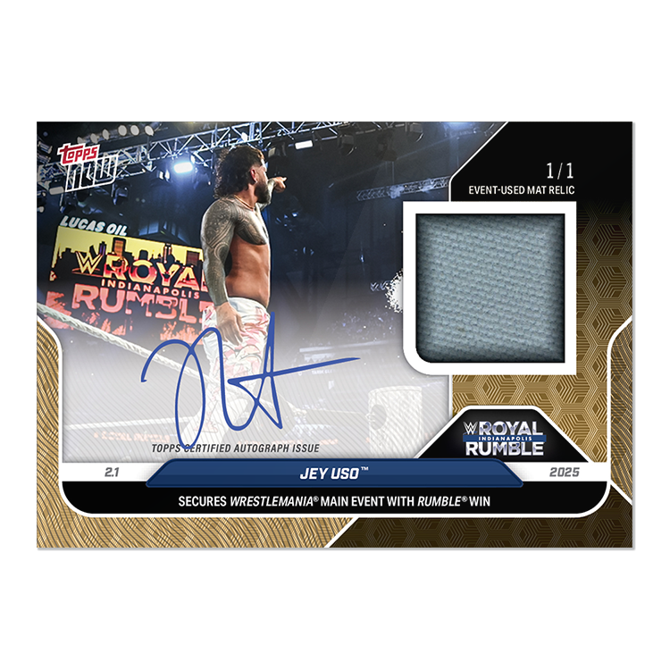 Jey Uso™ - 2025 WWE Topps NOW - Card 14 - LOOK FOR RELICS & AUTO-RELICS - PR: 4777 - Image 2