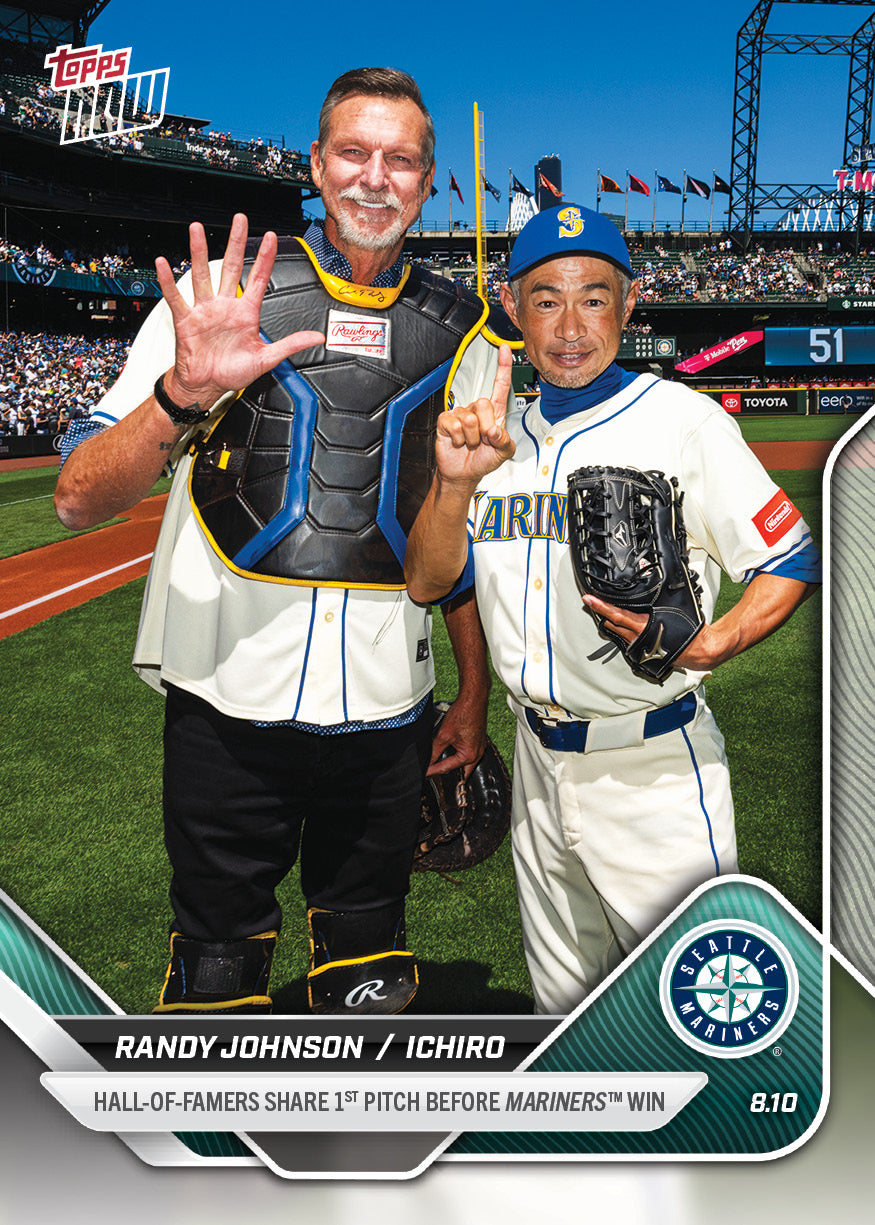 Randy Johnson / Ichiro - 2025 MLB Topps NOW - Card 542 - LOOK FOR AUTOS - PR: 9869