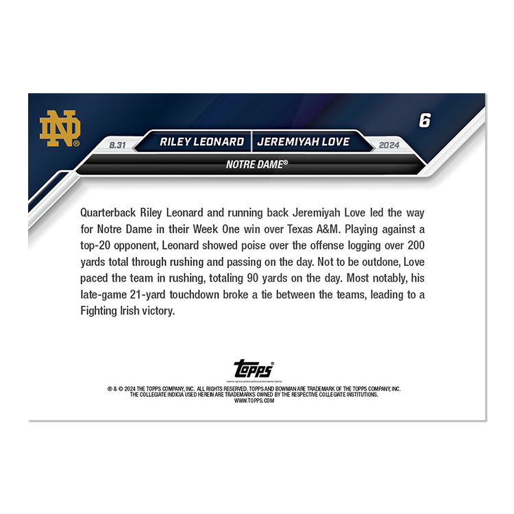 Ashton Jeanty - 2024 Bowman U NOW Football Card 5 - PR: 544 - Image 2