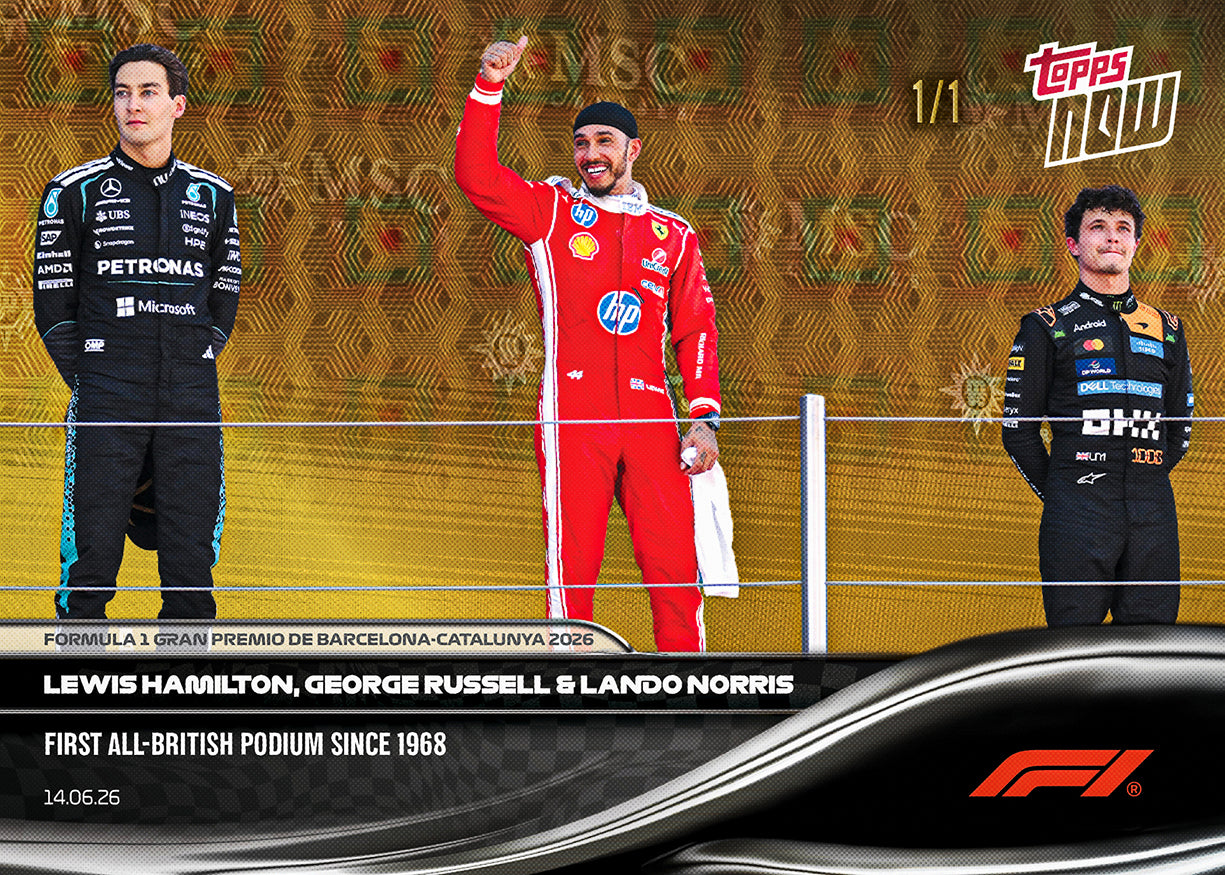 Lewis Hamilton / George Russell / Lando Norris - 2026 Formula 1 Topps NOW - Card 39 - PR: 4152 - Image 2