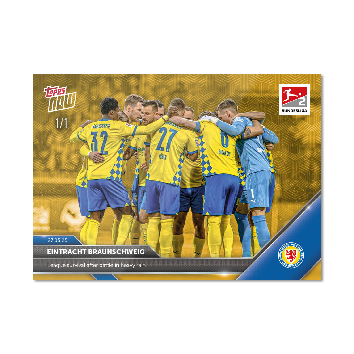 Eintracht Braunschweig - 2024-25 Bundesliga Topps NOW - Card 196 - PR: 110 - Image 2