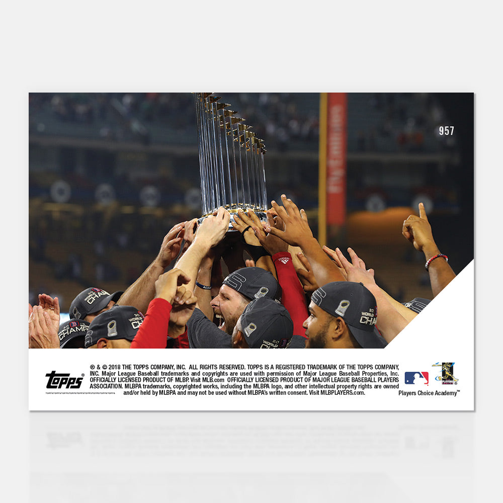 Boston Red Sox - 10/29/2018 TOPPS NOW Card 957 - Print Run: 1570 - Image 2
