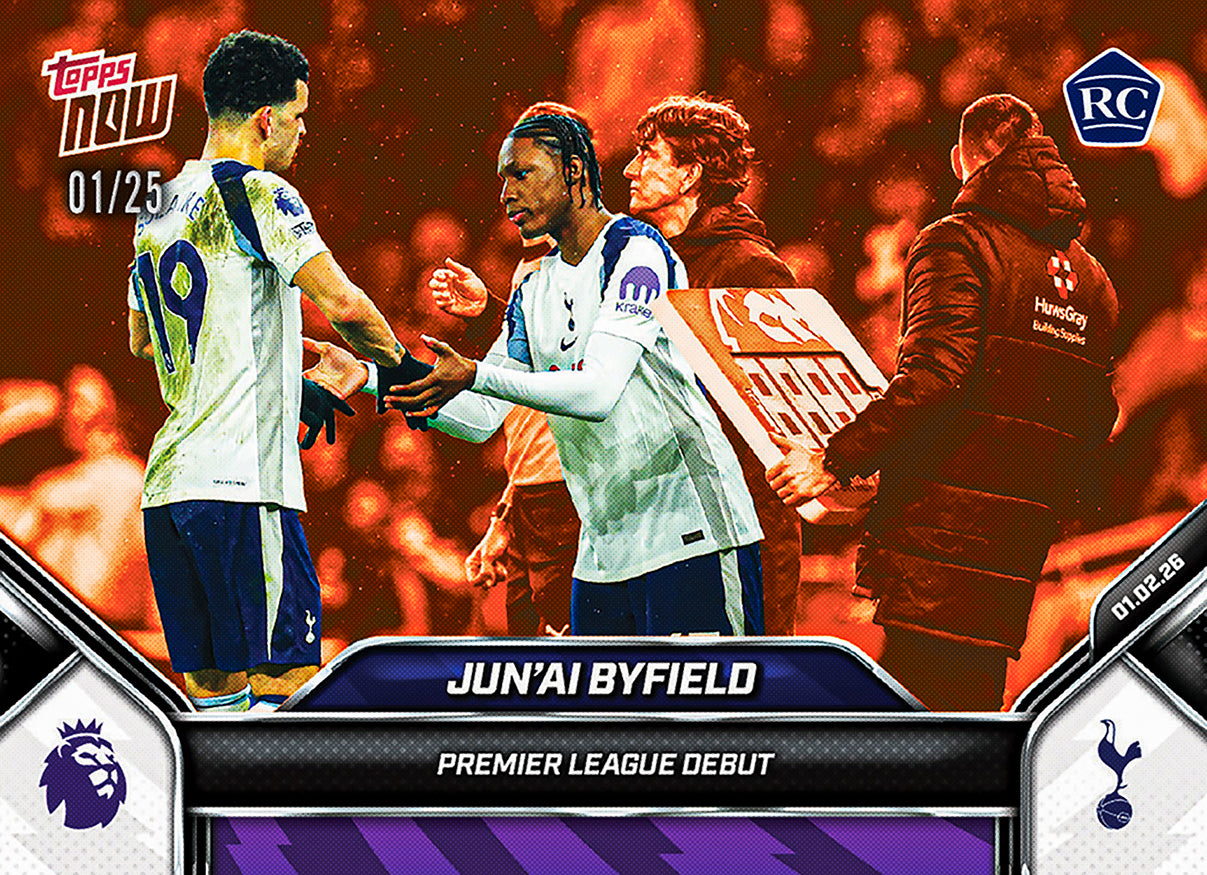 Jun'ai Byfield - 2025-26 Premier League Topps NOW - Card 126 - PR: 545 - Image 5