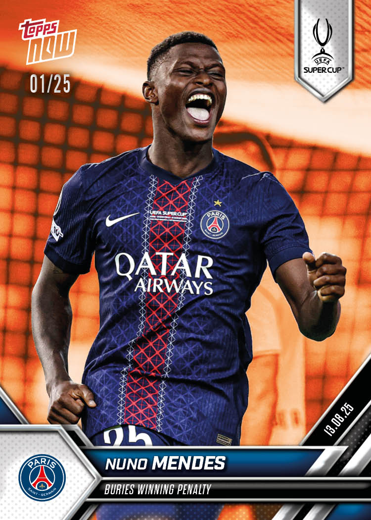 Nuno Mendes - 2025-26 UCL Topps NOW Card 2 - PR: 357 - Image 5