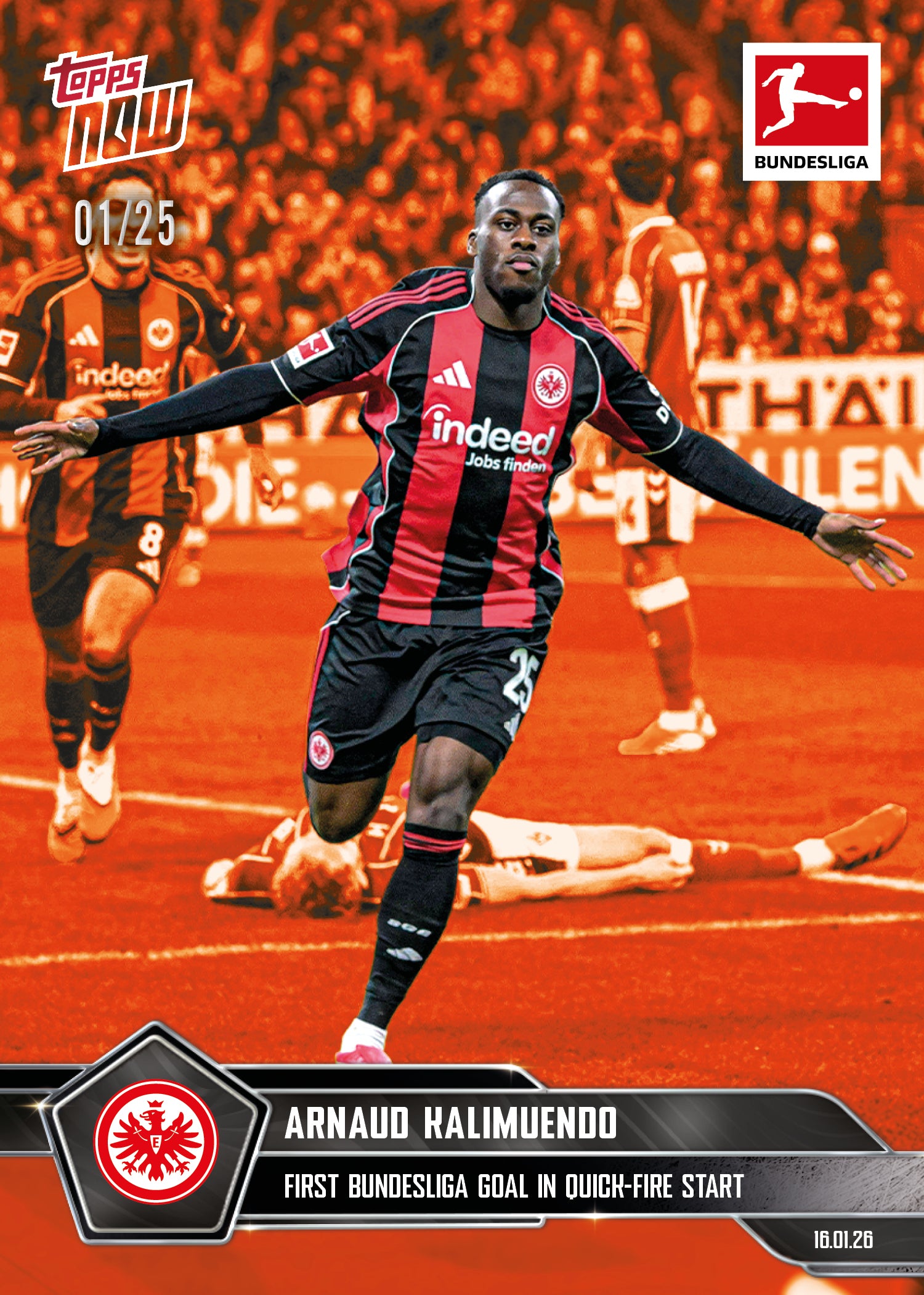 Arnaud Kalimuendo - 2025-26 Bundesliga Topps NOW - Card 100 - PR: 235 - Image 5