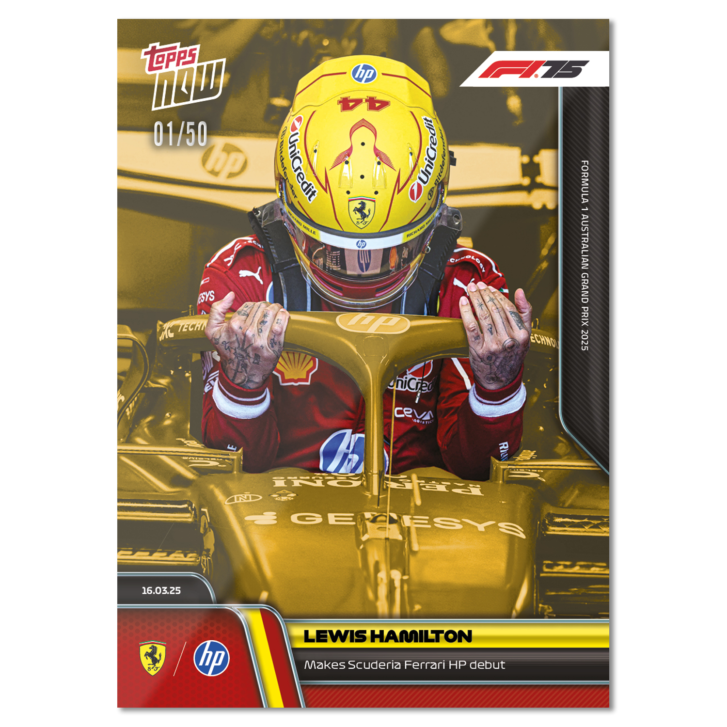 Lewis Hamilton - 2025 Formula 1 Topps NOW Card 12 - PR: 13,264 - Image 7