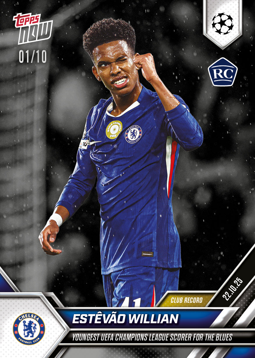Estêvão Willian - 2025-26 UCL Topps NOW - Card 39 - PR: 3182 - Image 4