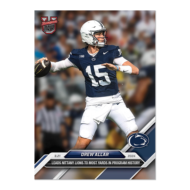 Drew Allar - 2024 Bowman U NOW Football Card 15 - PR: 1067