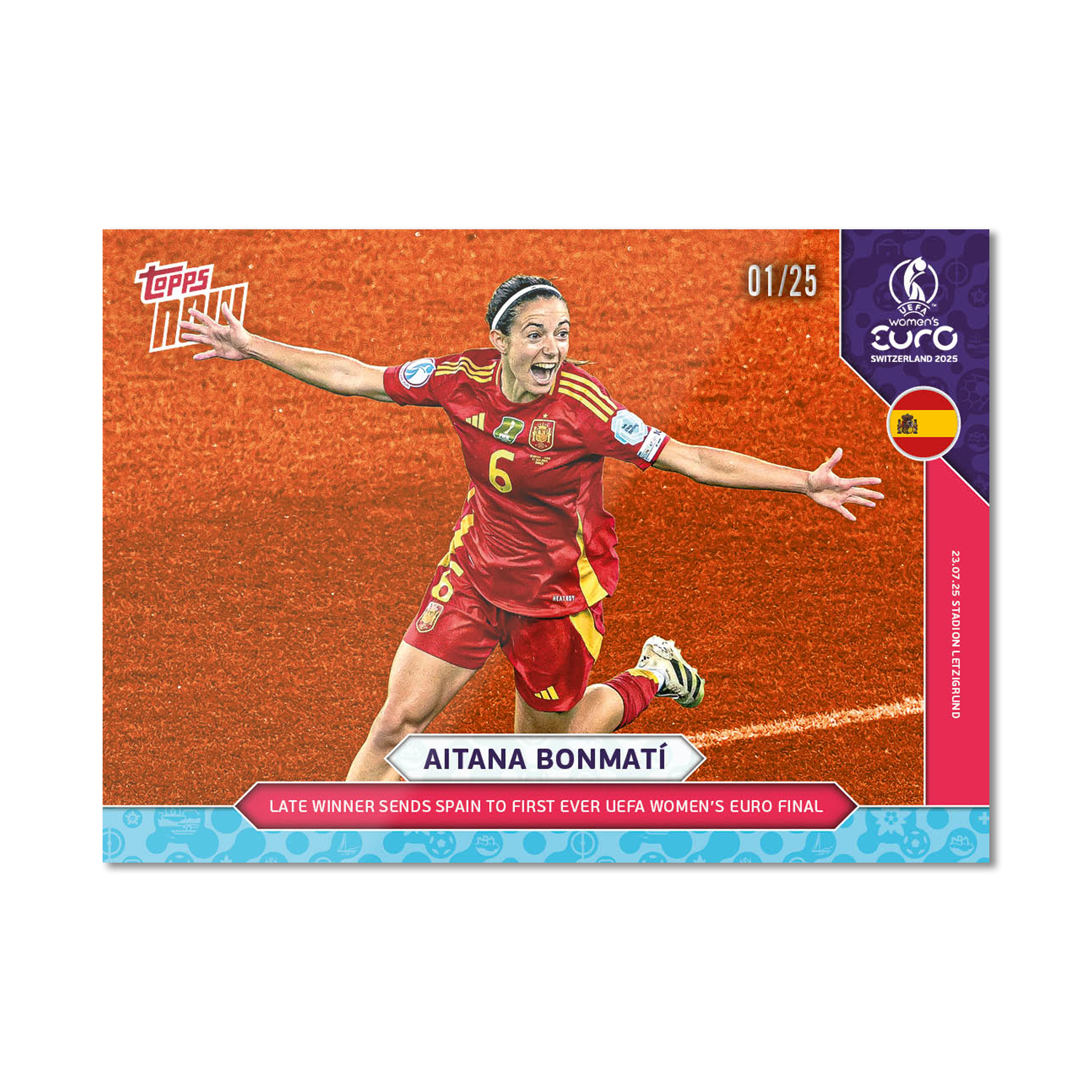 Aitana Bonmatí - UEFA Women’s EURO 2025™ Topps NOW - Card 26 - PR: 837 - Image 5