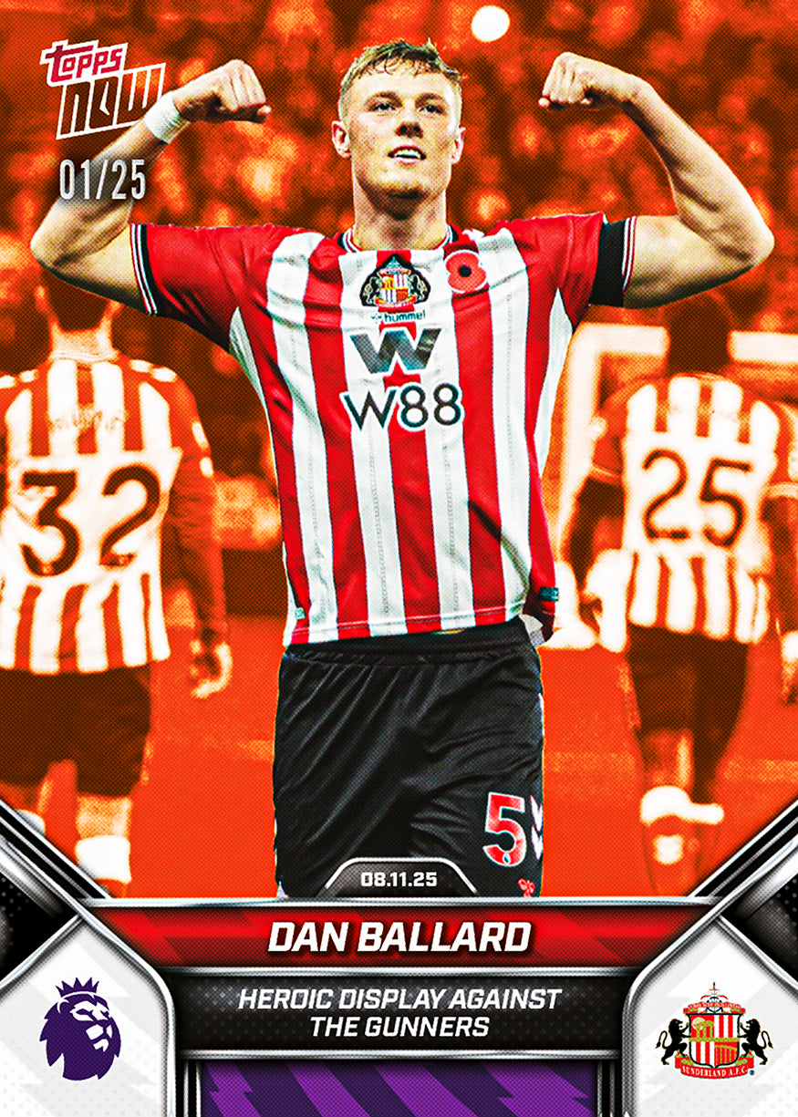 Dan Ballard - 2025-26 Premier League Topps NOW - Card 52 - PR: 639 - Image 5