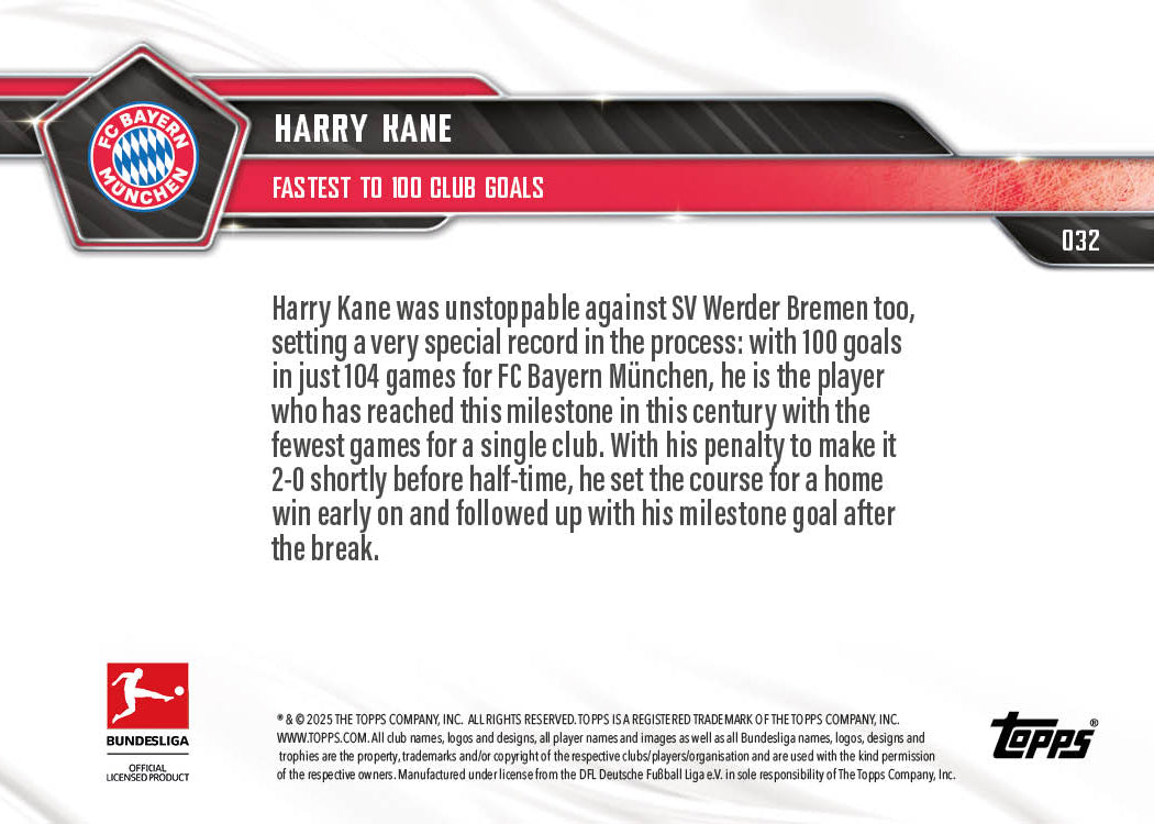Harry Kane - 2025-26 Bundesliga Topps NOW - Card 32 - PR: 718 - Image 7
