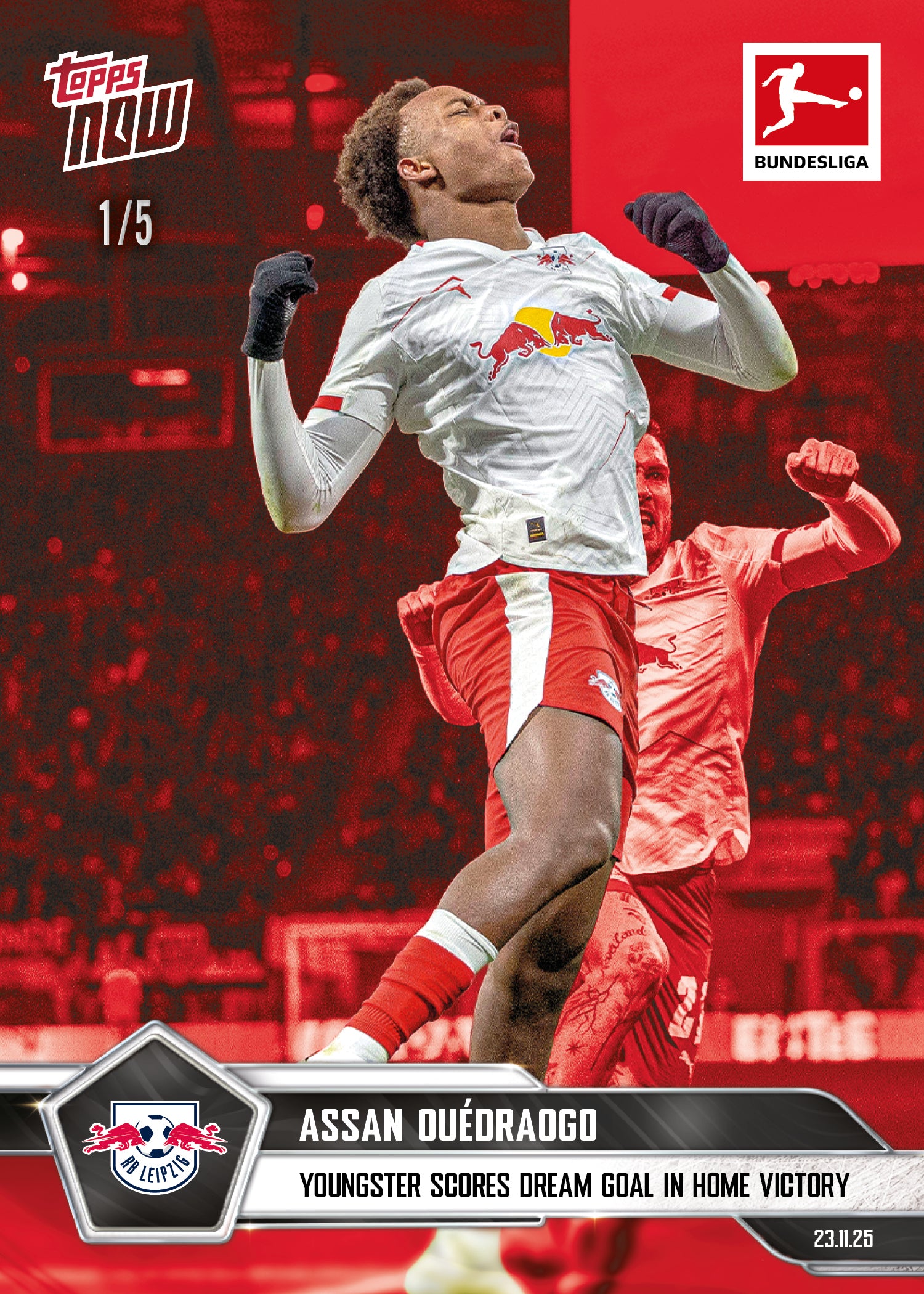 Assan Ouédraogo - 2025-26 Bundesliga Topps NOW - Card 65 - PR: 294 - Image 3
