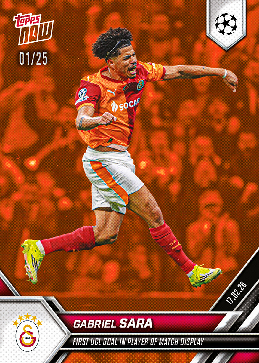 Gabriel Sara - 2025-26 UCL Topps NOW - Card 91 - PR: 509 - Image 5