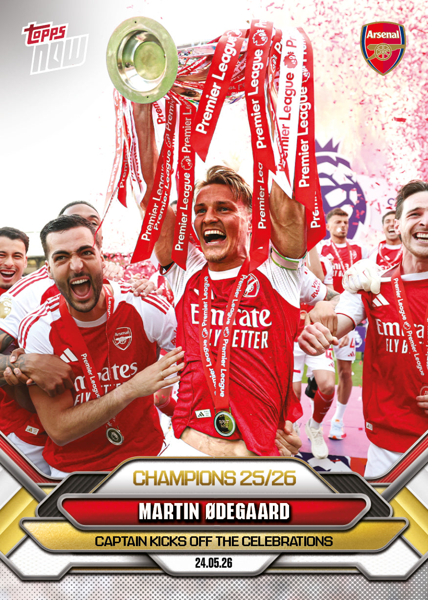 Martin Ødegaard - 2025-26 Arsenal FC Topps NOW - Card 3 - PR: 5385
