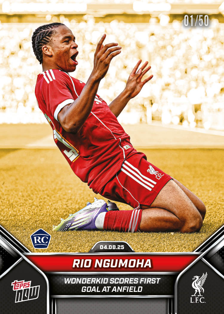 Rio Ngumoha - 2024-25 Liverpool Topps NOW - Card 3 - PR: 8991 - Image 6