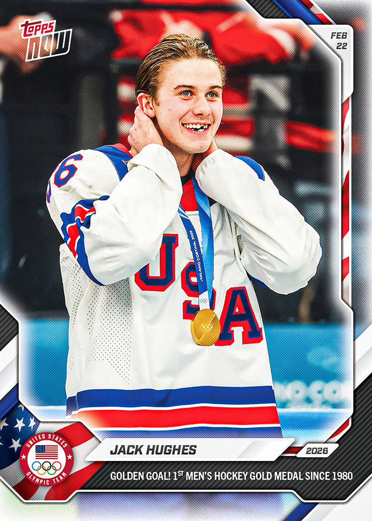 Jack Hughes - 2026 Olympics Topps NOW - Card 18 PR: 332,447 - Image 4