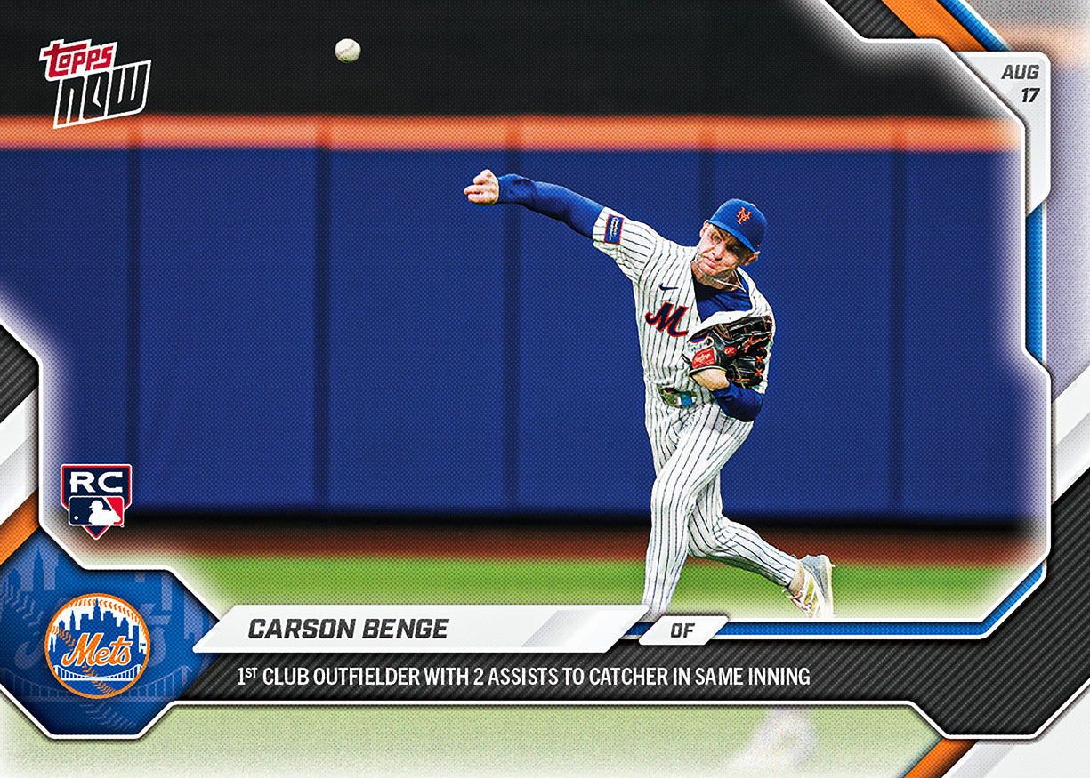 Carson Benge - 2026 MLB Topps NOW - Card 562 - PR: 2318