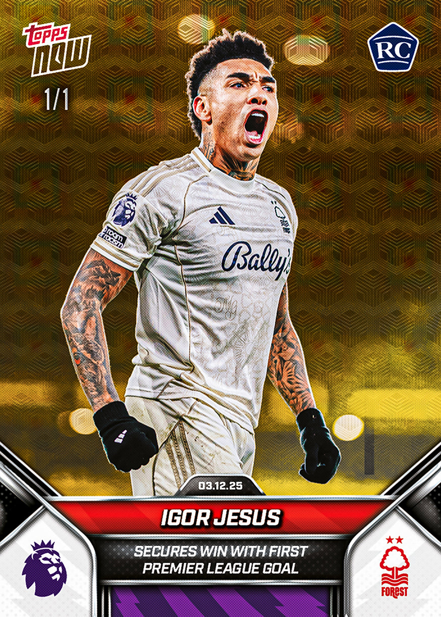 Igor Jesus - 2025-26 Premier League Topps NOW - Card 73 - PR: 423 - Image 2