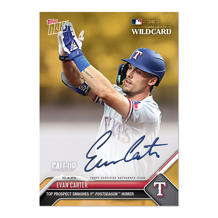 On-Card Autograph # to 99 or Lower - Evan Carter - 2023 MLB TOPPS NOW Card 964 - Image 8