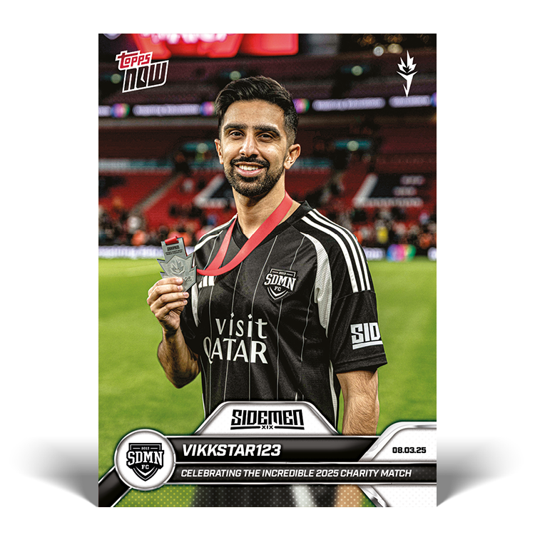 Vikkstar123 - 2025 Sidemen Charity Match Topps NOW Card 14 - LOOK FOR AUTO - PR: 146