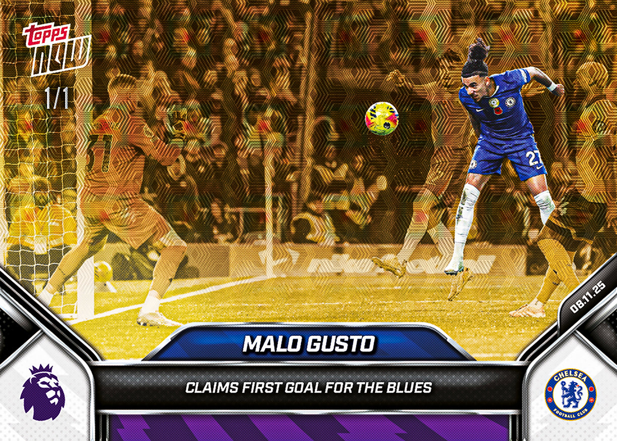 Malo Gusto - 2025-26 Premier League Topps NOW - Card 54 - PR: 248 - Image 2