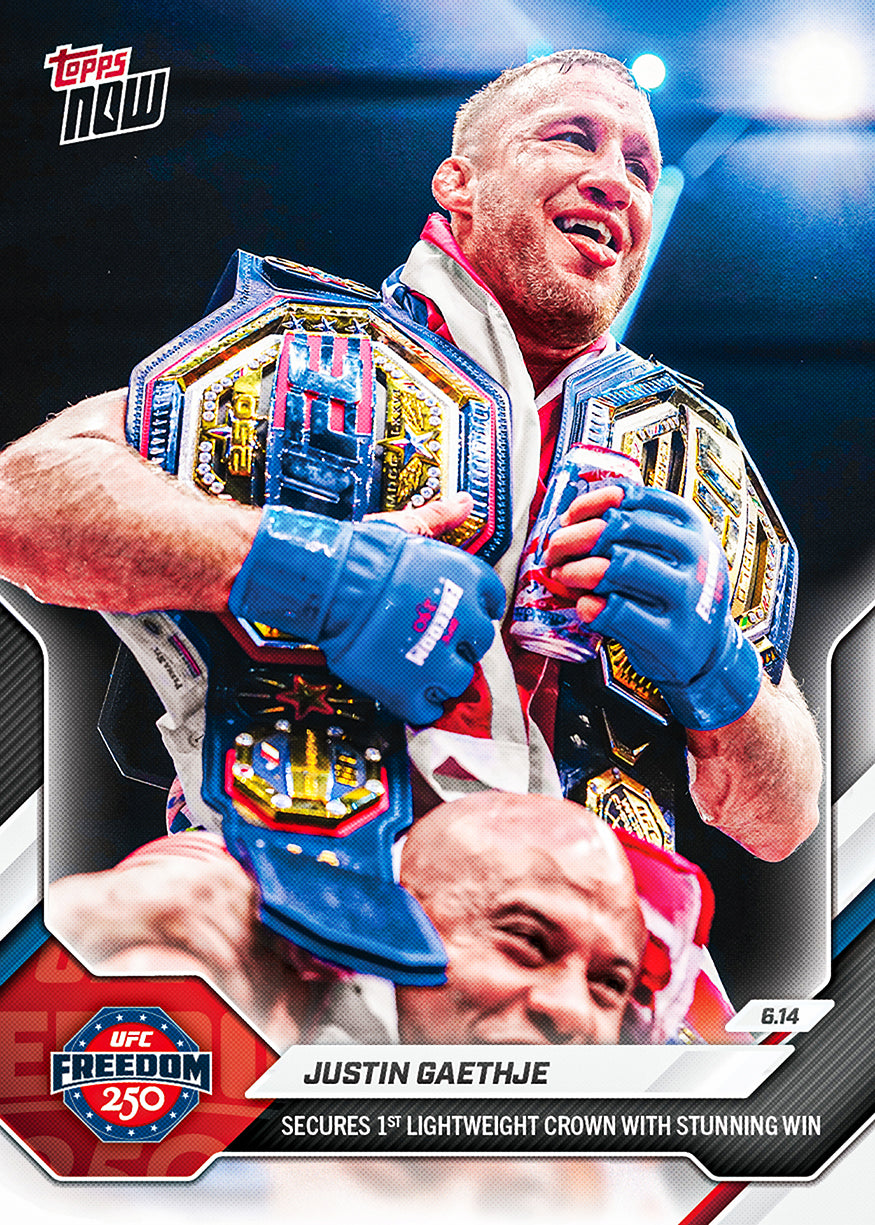 Justin Gaethje - 2026 UFC Topps NOW - Card 18 - PR: 25467