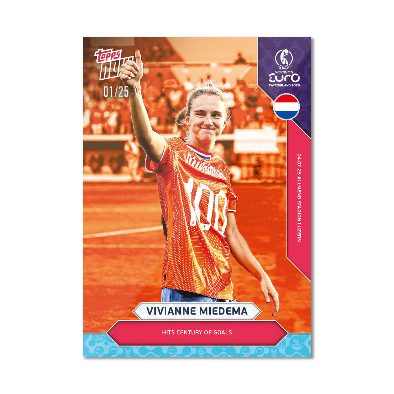 Vivianne Miedema - UEFA Women’s EURO 2025™ Topps NOW - Card 6 - PR: 444 - Image 5