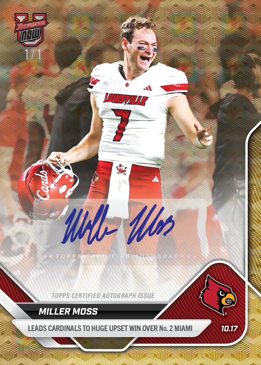 Miller Moss - 2025-26 Bowman U NOW Football - Card 30 - PR: 192 - Image 2