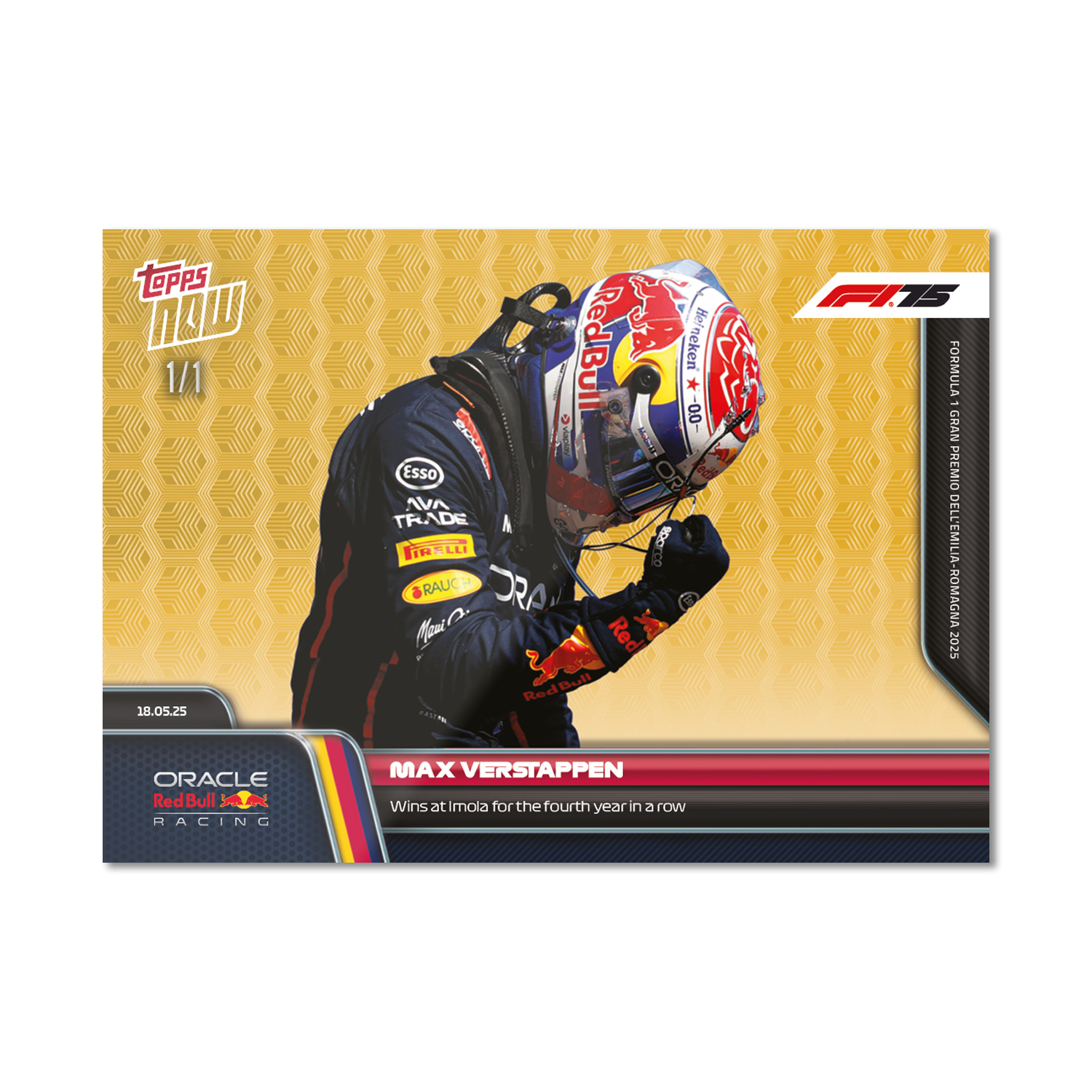 Max Verstappen - 2025 Formula 1 Topps NOW - Card 37 - PR: 2389 - Image 3