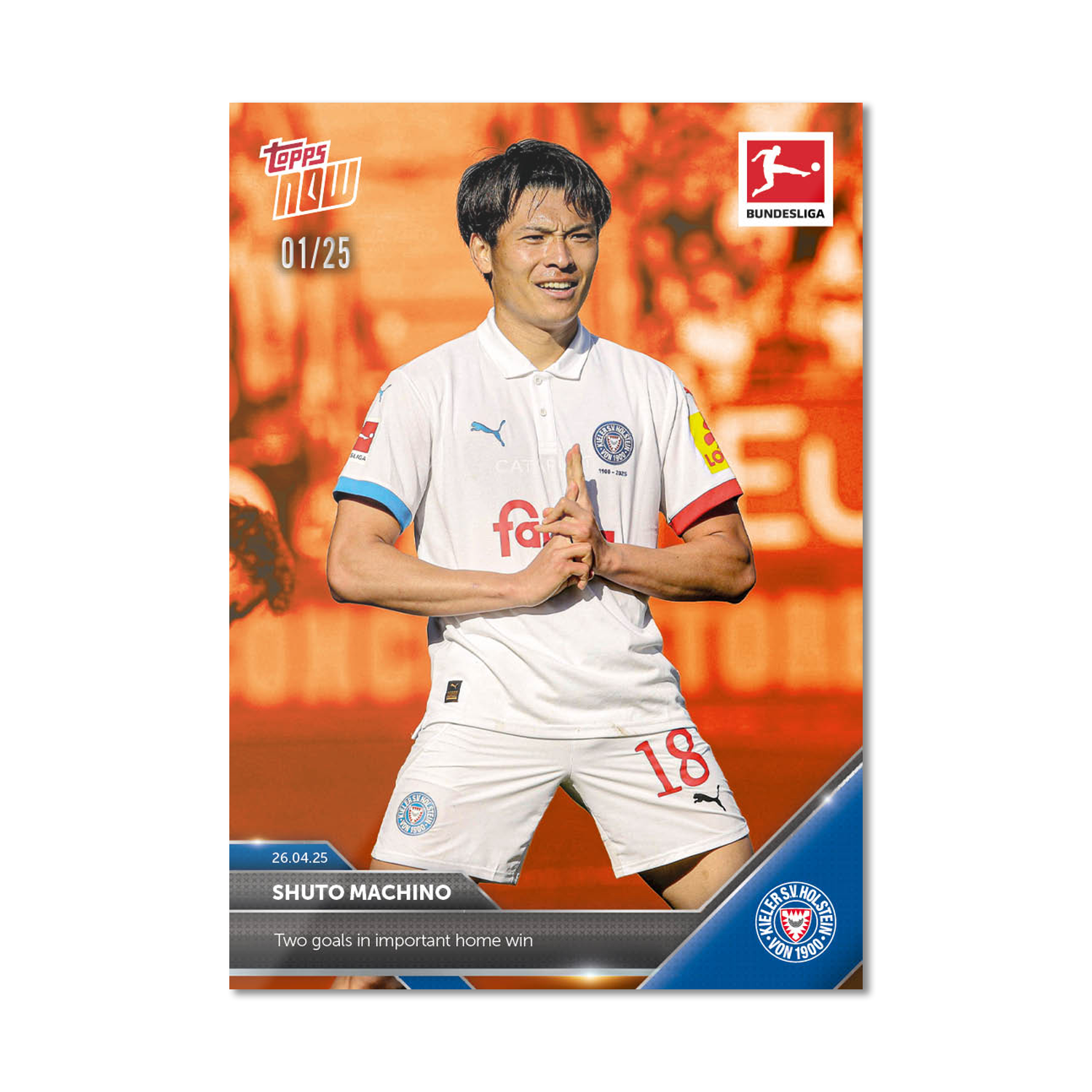 Shuto Machino - 2024-25 Bundesliga Topps NOW Card 174 - PR: 469 - Image 6