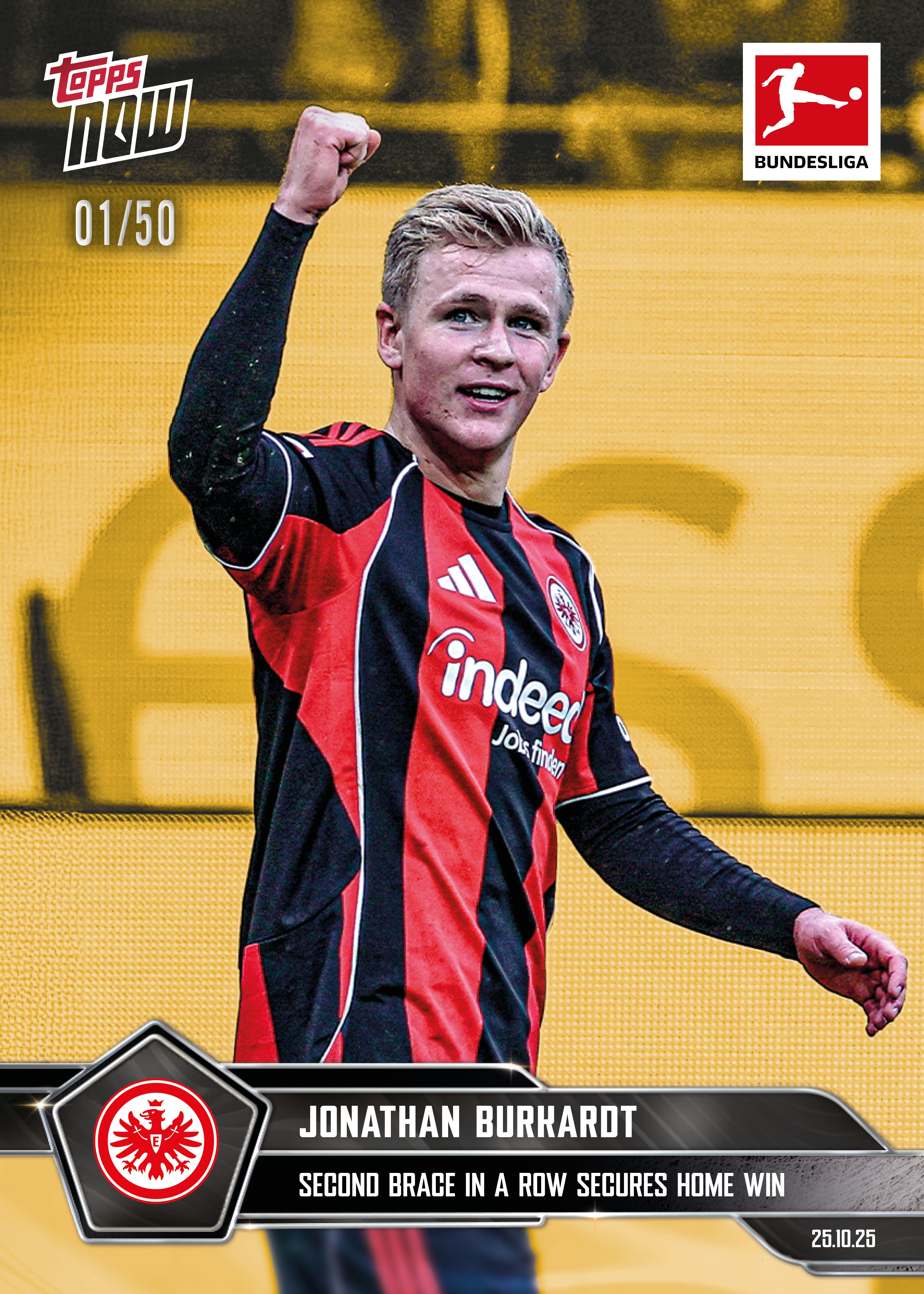 Jonathan Burkardt - 2025-26 Bundesliga Topps NOW - Card 51 - PR: 202 - Image 6