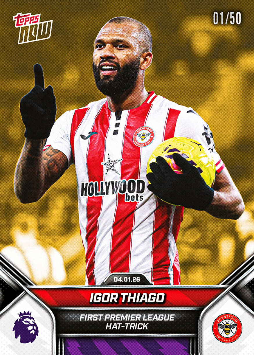 Igor Thiago - 2025-26 Premier League Topps NOW - Card 99 - PR: 268 - Image 6