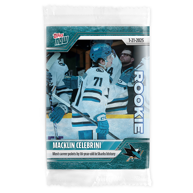 Macklin Celebrini - 2024-25 NHL Topps NOW - Sticker 93 - PR: 1340 - Image 3