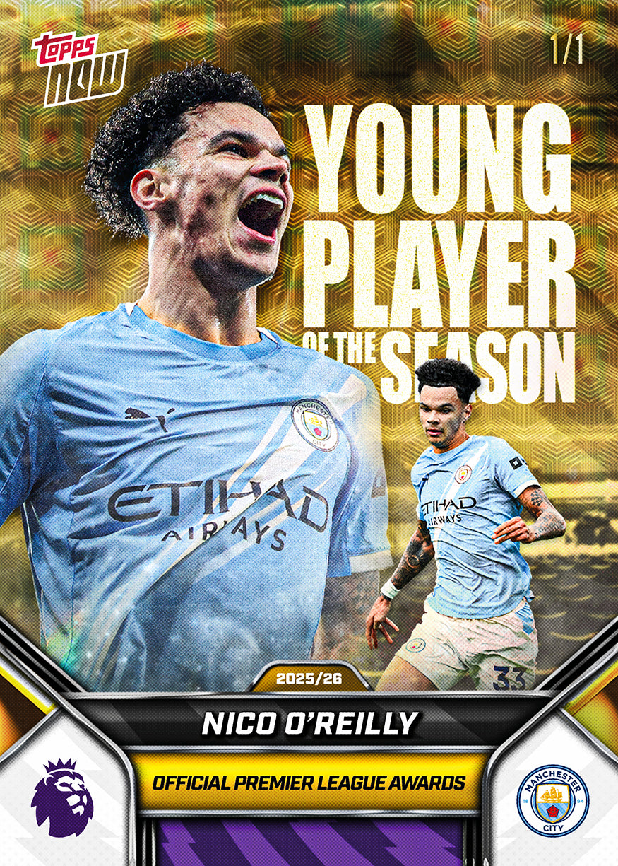 Nico O'Reilly - 2025-26 Premier League Topps NOW - Card 209 - PR: 845 - Image 3