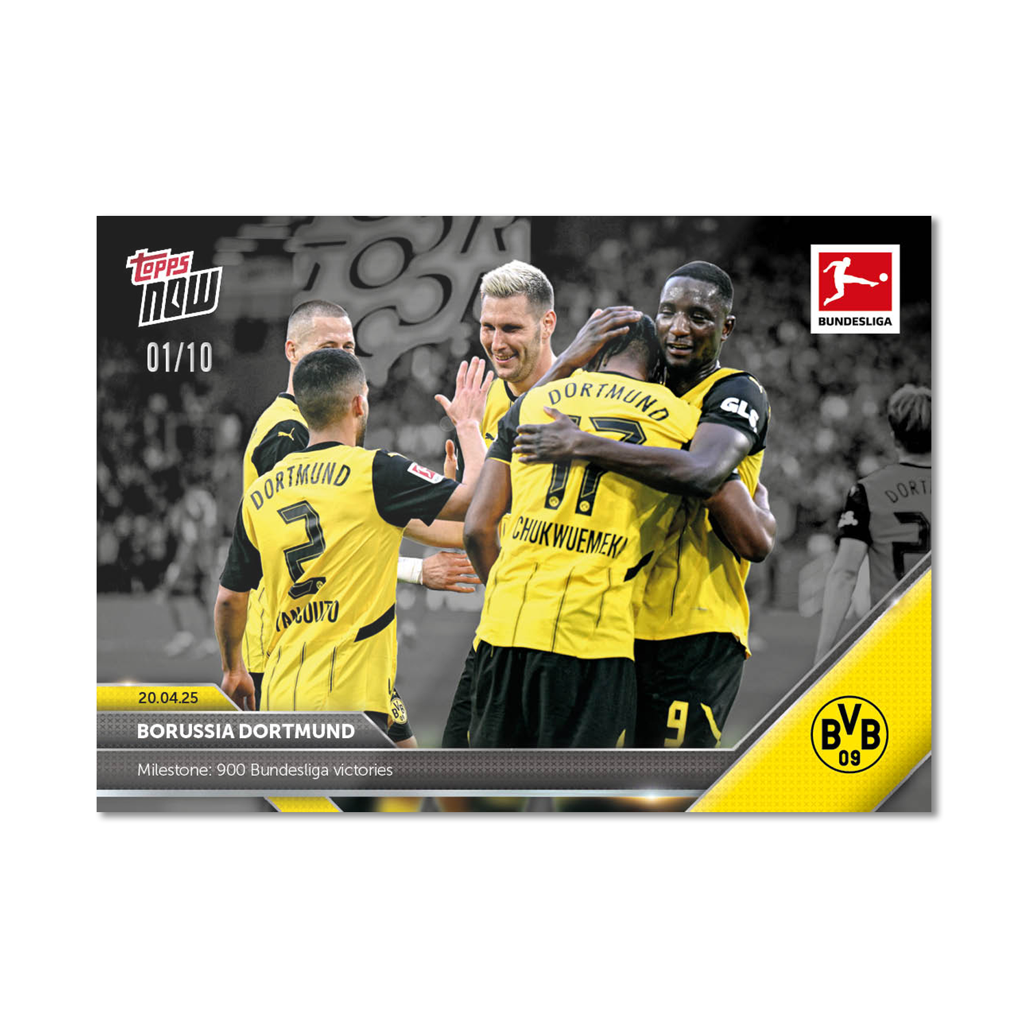 Borussia Dortmund - 2024-25 Bundesliga Topps NOW Card 170 - PR: 1168 - Image 5
