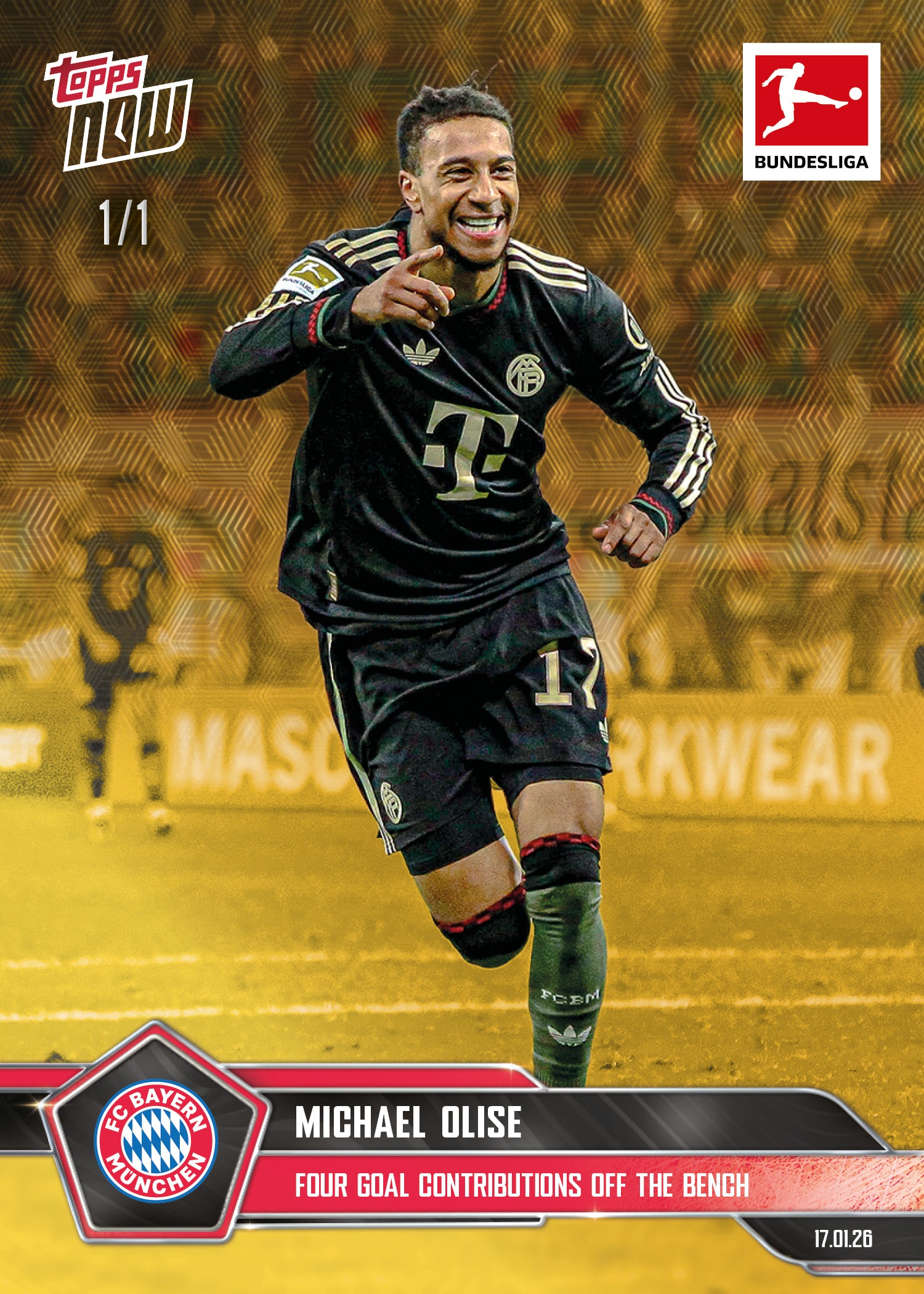 Michael Olise - 2025-26 Bundesliga Topps NOW - Card 103 - PR: 609 - Image 2