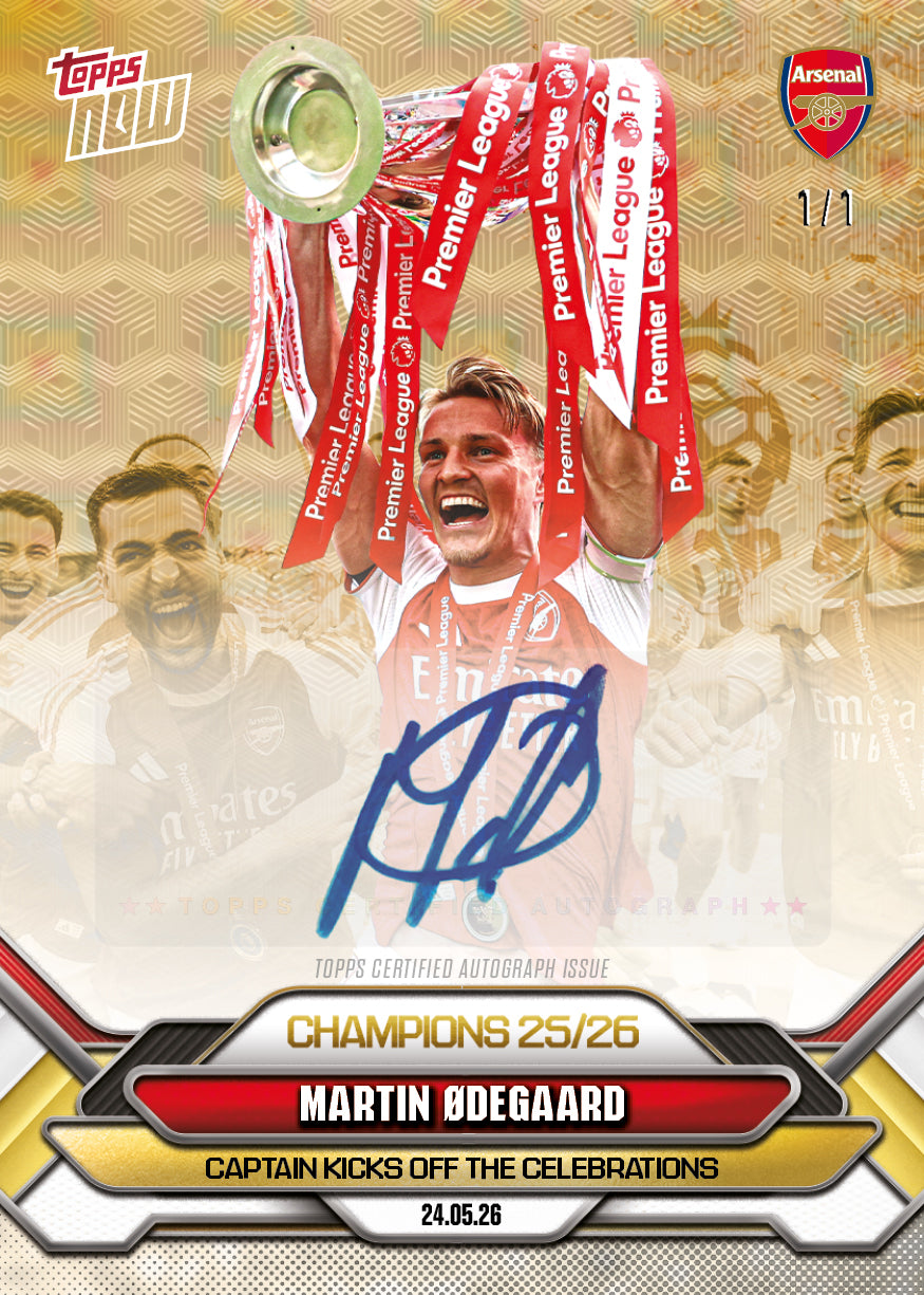 Martin Ødegaard - 2025-26 Arsenal FC Topps NOW - Card 3 - PR: 5385 - Image 2