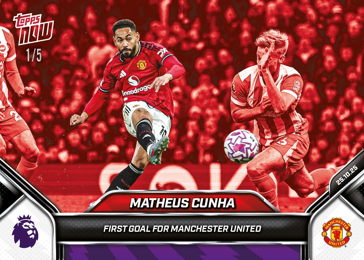 Matheus Cunha - 2025-26 Premier League Topps NOW - Card 40 - PR: 611 - Image 3